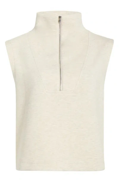 Mpg Dreamweave™ Sleeveless Half Zip Mock Neck Top In White