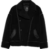 Mpg Faux Shearling Biker Jacket In Black