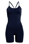 Mpg Flatlock Seam Romper In Blue
