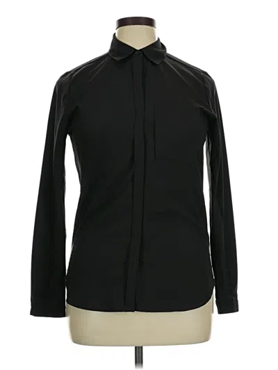 Pre-owned Mpg Long Sleeve Blouse In Black