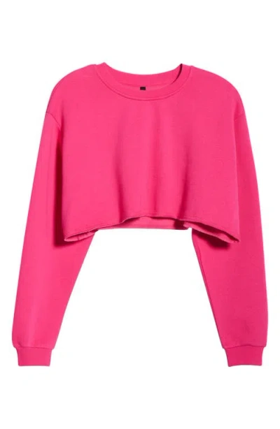 Mpg Luxefleece Crop Sweatshirt In Pink