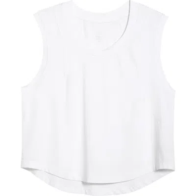 Mpg Pima Cotton Crop Tank In White