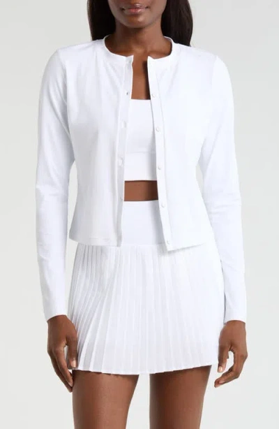 Mpg Rib Cardigan In White