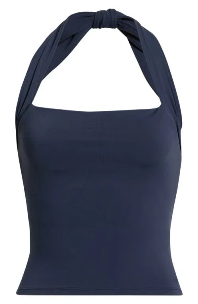 Mpg Sculpt Halter Top In Blue