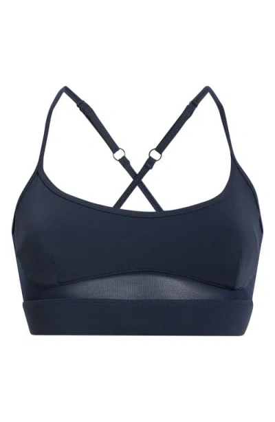 Mpg Sculpt Mesh Inset Sports Bra In Blue