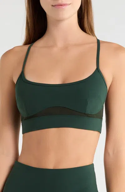 Mpg Sculpt Mesh Inset Sports Bra In Green