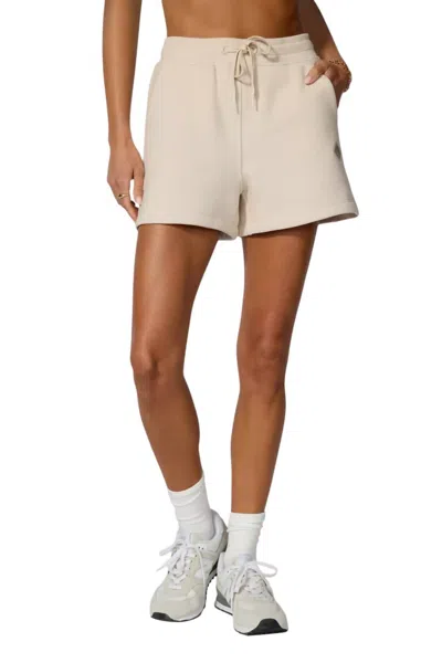 Mpg Sport Comfort Fleece Shorts In Stone In White