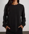 Mpg Sport Release Dart Sleeve Detail Sweatshirt In Black In Black
