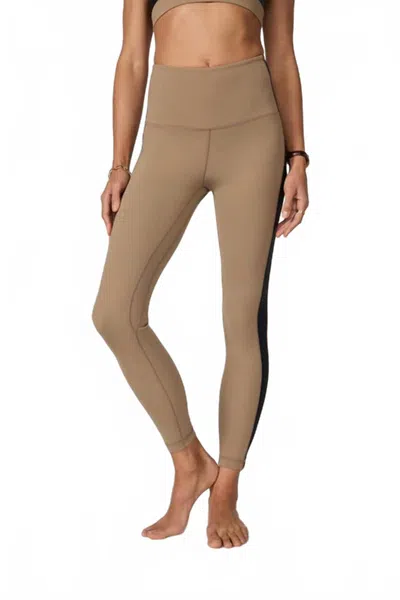 Mpg Sport Sculpt Colorblock Legging In Caribou In Multi