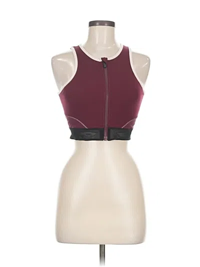 Pre-owned Mpg Tank Top Burgundy Halter Neckline Tops