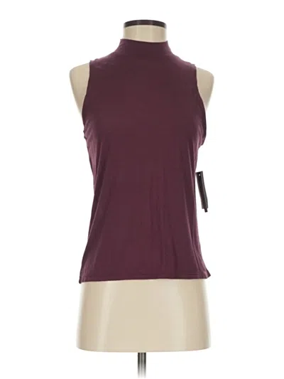 Pre-owned Mpg Tank Top Burgundy Halter Neckline Tops