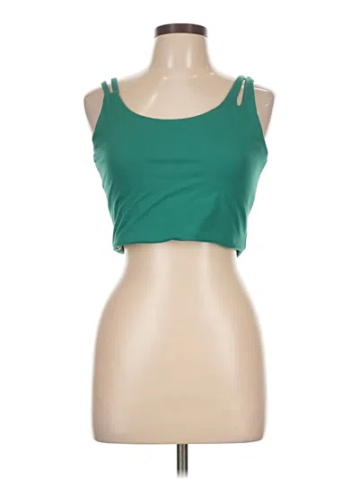 Pre-owned Mpg Tank Top Green Strapless Neckline Tops