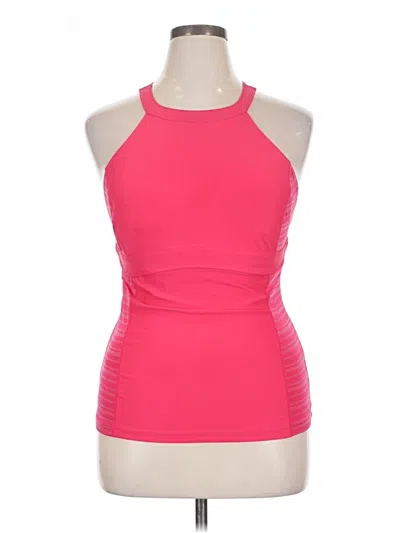 Pre-owned Mpg Tank Top Pink Halter Neckline Tops