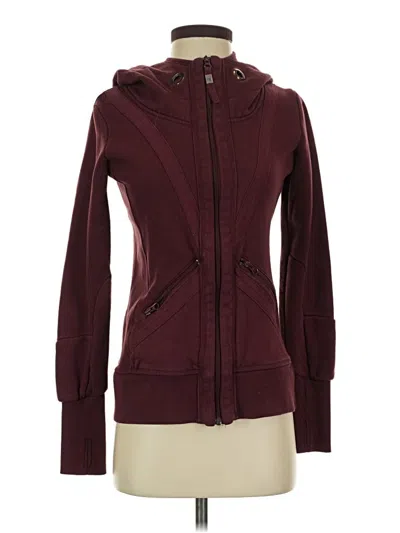Pre-owned Mpg Zip Up Hoodie In Burgundy
