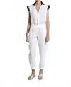Mpm Pisa Slim Leg Pants In White In White