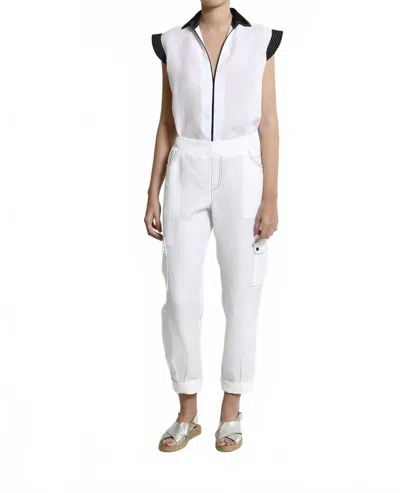 Mpm Pisa Slim Leg Pants In White