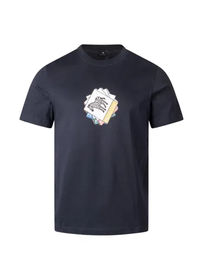 Mps Zebra-print T-shirt In Blue