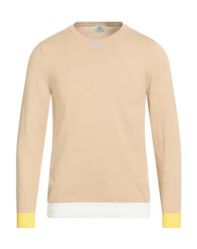 Mqj Man Sweater Beige Size 38 Cotton In Nude