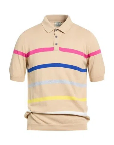 Mqj Man Sweater Beige Size 40 Cotton In Brown