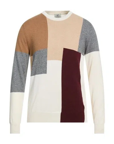 Mqj Man Sweater Beige Size 40 Wool, Polyamide, Viscose, Cashmere In Multi