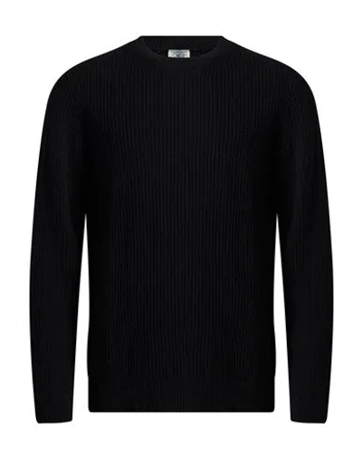 Mqj Man Sweater Black Size 42 Wool, Polyamide In Blue