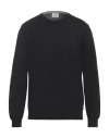 Mqj Man Sweater Black Size 44 Cotton In Black
