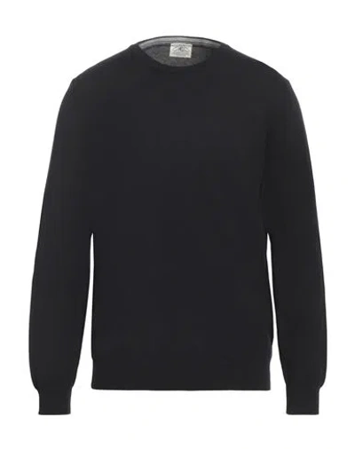 Mqj Man Sweater Black Size 44 Cotton