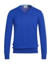 Mqj Man Sweater Blue Size 38 Cotton