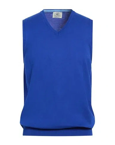 Mqj Man Sweater Blue Size 42 Cotton