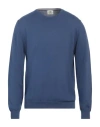 Mqj Man Sweater Blue Size 46 Cotton