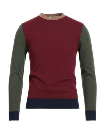 Mqj Man Sweater Burgundy Size 36 Polyamide, Wool, Viscose, Cashmere