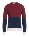 Mqj Man Sweater Burgundy Size 36 Polyamide, Wool, Viscose, Cashmere In Red