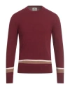 Mqj Man Sweater Burgundy Size 42 Polyamide, Wool, Viscose, Cashmere