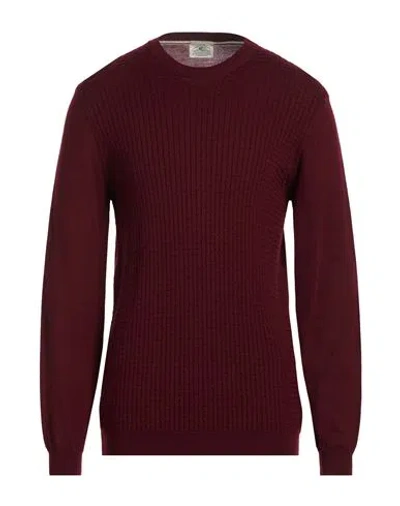 Mqj Man Sweater Burgundy Size 44 Wool, Acrylic In Red