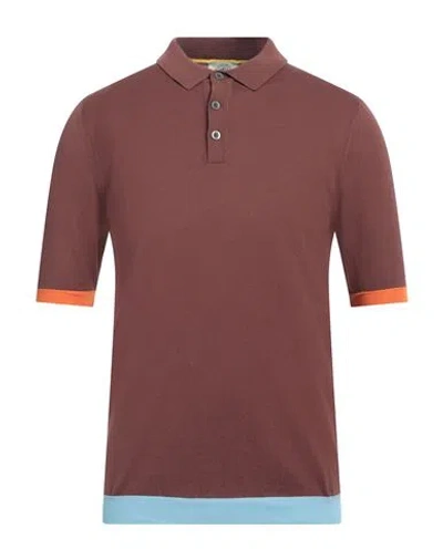 Mqj Man Sweater Chocolate Brown Size 40 Cotton