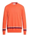 Mqj Man Sweater Coral Size 44 Polyamide, Wool, Viscose, Cashmere In Orange