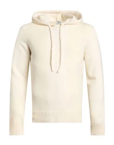Mqj Man Sweater Cream Size 38 Wool, Polyamide In White