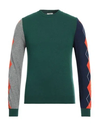 Mqj Man Sweater Dark Green Size 42 Polyamide, Wool, Viscose, Cashmere