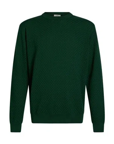Mqj Man Sweater Dark Green Size 44 Wool, Polyamide