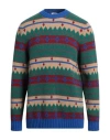 Mqj Man Sweater Emerald Green Size 40 Acrylic, Polyamide, Polyester, Wool In Green