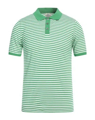 Mqj Man Sweater Green Size 38 Cotton