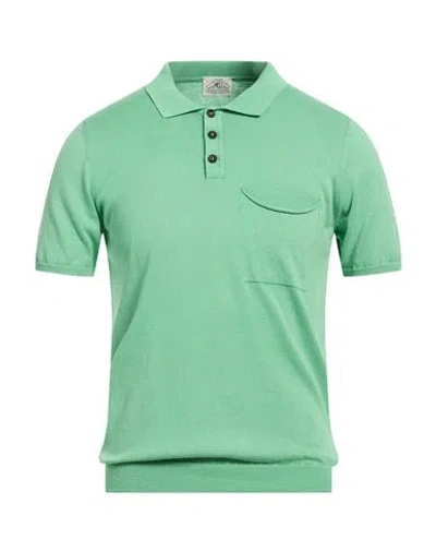 Mqj Man Sweater Green Size 38 Cotton In Gray