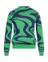 Mqj Man Sweater Green Size 40 Cotton