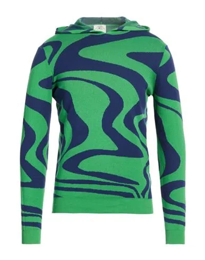 Mqj Man Sweater Green Size 40 Cotton
