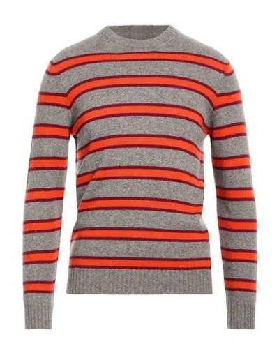 Mqj Man Sweater Grey Size 40 Polyamide, Wool, Viscose, Cashmere In Multi