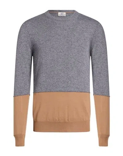 Mqj Man Sweater Grey Size 44 Polyamide, Wool, Viscose, Cashmere In Gray