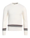 Mqj Man Sweater Ivory Size 36 Polyamide, Wool, Viscose, Cashmere