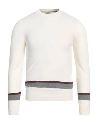 Mqj Man Sweater Ivory Size 36 Polyamide, Wool, Viscose, Cashmere
