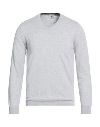 Mqj Man Sweater Light Grey Size 36 Cotton In Gray