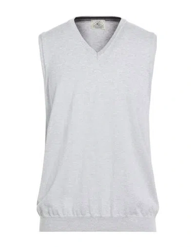 Mqj Man Sweater Light Grey Size 44 Cotton In Gray